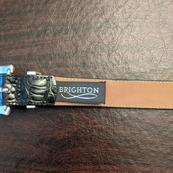 Brighton Black Embossed Belt - Picture 2 of 11